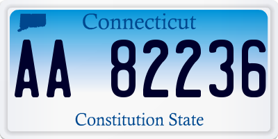 CT license plate AA82236