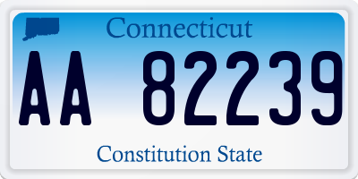 CT license plate AA82239