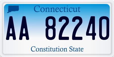 CT license plate AA82240