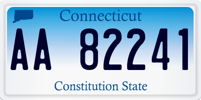 CT license plate AA82241