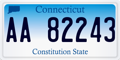CT license plate AA82243