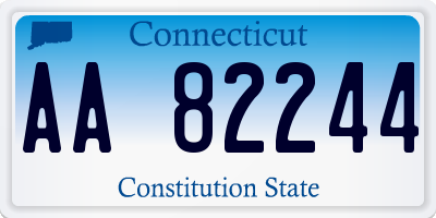 CT license plate AA82244