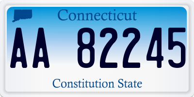 CT license plate AA82245