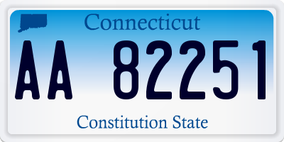 CT license plate AA82251