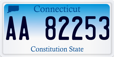 CT license plate AA82253