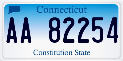 CT license plate AA82254