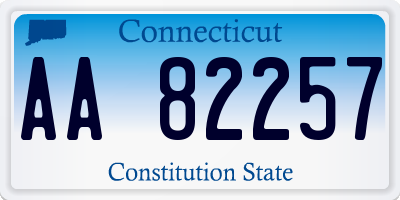 CT license plate AA82257