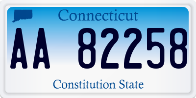 CT license plate AA82258