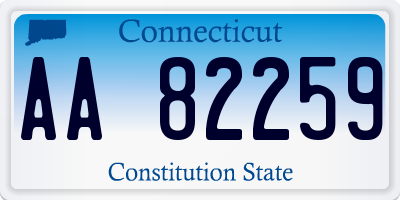 CT license plate AA82259