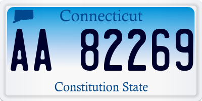 CT license plate AA82269