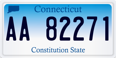 CT license plate AA82271