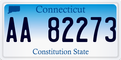 CT license plate AA82273