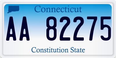 CT license plate AA82275