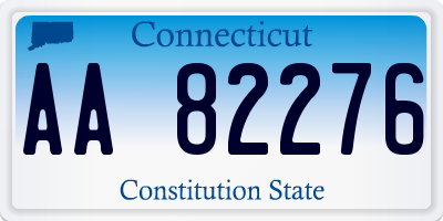 CT license plate AA82276