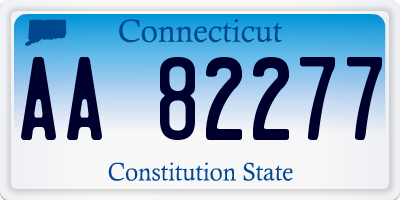 CT license plate AA82277
