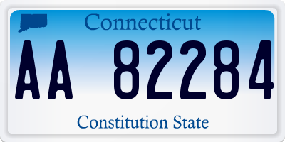 CT license plate AA82284