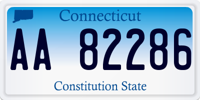 CT license plate AA82286