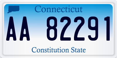 CT license plate AA82291