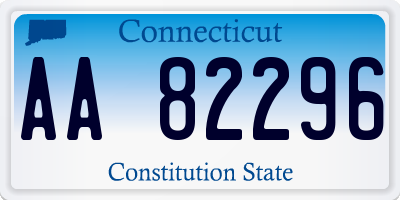 CT license plate AA82296