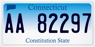CT license plate AA82297