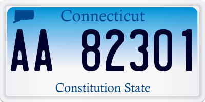 CT license plate AA82301