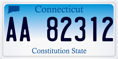 CT license plate AA82312