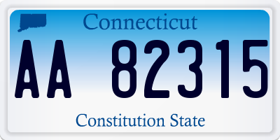 CT license plate AA82315