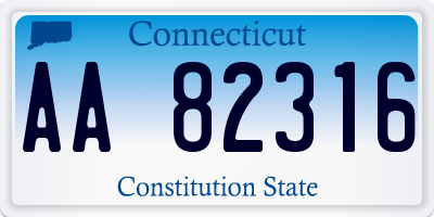 CT license plate AA82316