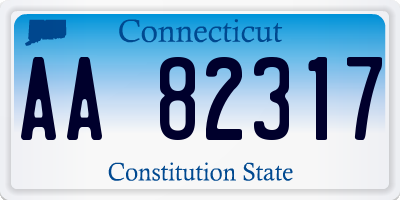 CT license plate AA82317