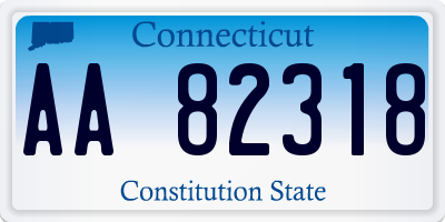CT license plate AA82318
