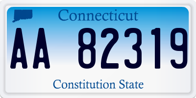 CT license plate AA82319