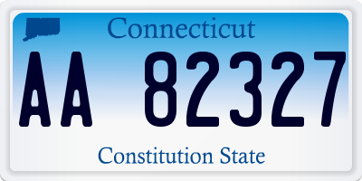 CT license plate AA82327