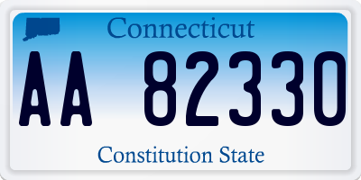 CT license plate AA82330