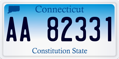 CT license plate AA82331