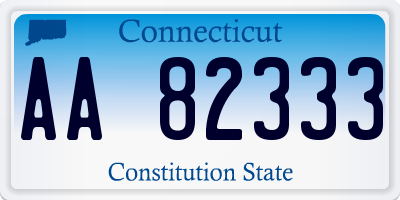 CT license plate AA82333