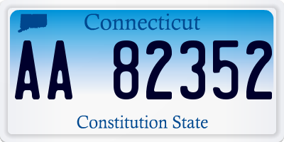CT license plate AA82352