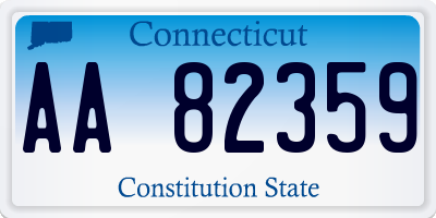 CT license plate AA82359