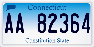CT license plate AA82364