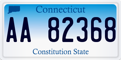 CT license plate AA82368