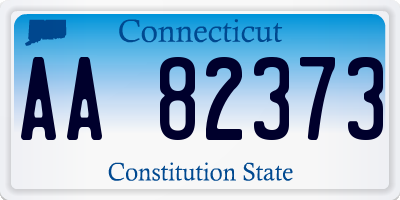 CT license plate AA82373