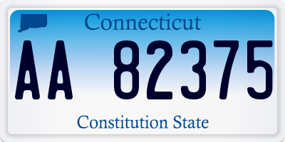 CT license plate AA82375