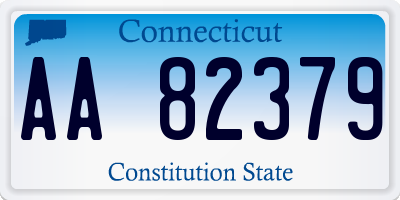 CT license plate AA82379