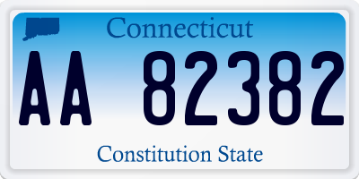 CT license plate AA82382