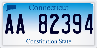 CT license plate AA82394