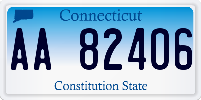 CT license plate AA82406