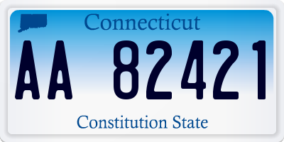 CT license plate AA82421