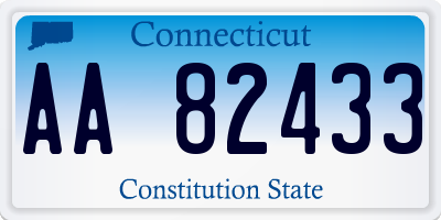 CT license plate AA82433