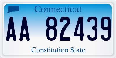 CT license plate AA82439