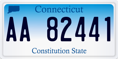 CT license plate AA82441