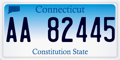 CT license plate AA82445